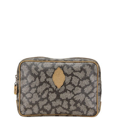 サンローラン ジラフ クラッチバッグ セカンドバッグ ベージュ ブラウン レザー レディース SAINT LAURENT 【中古】