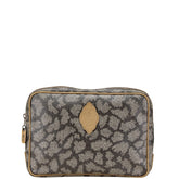 サンローラン ジラフ クラッチバッグ セカンドバッグ ベージュ ブラウン レザー レディース SAINT LAURENT 【中古】