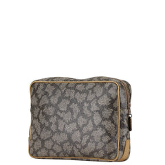 サンローラン ジラフ クラッチバッグ セカンドバッグ ベージュ ブラウン レザー レディース SAINT LAURENT 【中古】