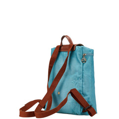 ロンシャン プリアージュ リュック バックパック ブルー ブラウン ナイロン レザー レディース Longchamp 【中古】