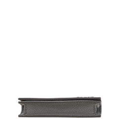 プラダ サフィアーノ カードケース グレー レザー レディース PRADA 【中古】