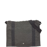 エルメス エールライン バサスMM 斜め掛け ショルダーバッグ グレー キャンバス レディース HERMES 【中古】