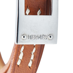 エルメス ケリーアルディオン 3連 ブレスレット ブラウン レザー レディース HERMES 【中古】