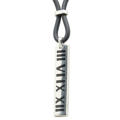 ティファニー アトラス ネックレス シルバー ブラック SV925 シルバー ラバー レディース TIFFANY&Co. 【中古】