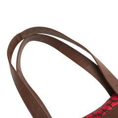 ロベルタ ディ カメリーノ トートバッグ レッド ブラウン PVC レザー レディース Roberta di Camerino 【中古】