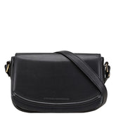 ジュンコ コシノ 斜め掛け ショルダーバッグ ブラック レザー レディース JUNKO KOSHINO 【中古】