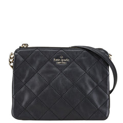 ケイトスペード 斜め掛け ショルダーバッグ ブラック レザー レディース Kate Spade 【中古】