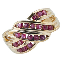 K18YG イエローゴールド ルビー0.69ct リング 指輪 レディース 12号 【中古】