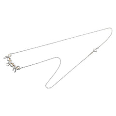 ティファニー トリプルリボン ネックレス シルバー ゴールド SV925 シルバー K18 ゴールド コンビ レディース TIFFANY&Co. 【中古】