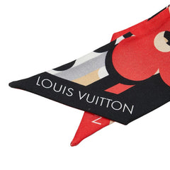 ルイ ヴィトン モノグラム バンドー BB ポップ スカーフ M76187 ブラック マルチカラー シルク レディース LOUIS VUITTON 【中古】