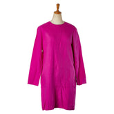 セリーヌ ワンピース 長袖 サイズ:38 パープル ピンク シルク レディース CELINE 【中古】