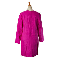 セリーヌ ワンピース 長袖 サイズ:38 パープル ピンク シルク レディース CELINE 【中古】