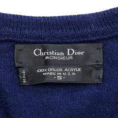 ディオール ニット セーター Vネック サイズ:S ネイビー アクリル レディース Dior 【中古】