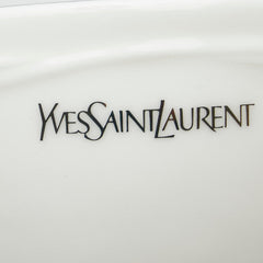 サンローラン ティーカップ ソーサー 2個セット ホワイト ゴールド 陶器 レディース SAINT LAURENT 【中古】