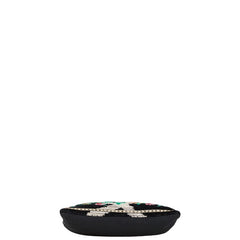 フェイラー 花柄 ミニハンドバッグ ブラック マルチカラー パイル ナイロン レディース FEILER 【中古】