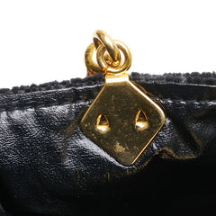 フェイラー 花柄 ミニハンドバッグ ブラック マルチカラー パイル ナイロン レディース FEILER 【中古】