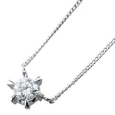 Pt900 プラチナ Pt850 プラチナ ダイヤ0.52ct プチ ネックレス レディース 【中古】