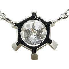 Pt900 プラチナ Pt850 プラチナ ダイヤ0.52ct プチ ネックレス レディース 【中古】