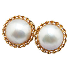 K18YG イエローゴールド 真珠 イヤリング レディース 【中古】