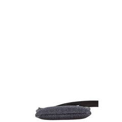 ブルガリ ロゴマニア ショルダーバッグ ブルー ブラック キャンバス レザー レディース BVLGARI 【中古】