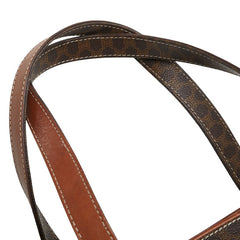 セリーヌ マカダム ハンドバッグ トートバッグ ブラウン PVC レザー レディース CELINE 【中古】