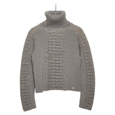 シャネル タートルネックニット サイズ:42 P16507V00838 グレー ウール レディース CHANEL 【中古】