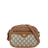 グッチ オールドグッチ GGプラス 斜め掛け ショルダーバッグ ベージュ PVC レザー レディース GUCCI 【中古】