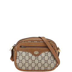 グッチ オールドグッチ GGプラス 斜め掛け ショルダーバッグ ベージュ PVC レザー レディース GUCCI 【中古】