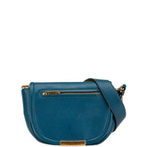 マークジェイコブス 斜め掛け ショルダーバッグ ブルー レザー レディース MARC JACOBS 【中古】