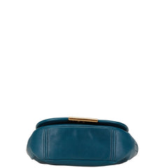 マークジェイコブス 斜め掛け ショルダーバッグ ブルー レザー レディース MARC JACOBS 【中古】