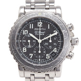 ゼニス レインボー フライバック エルプリメロ 腕時計 01/02.0470.405 自動巻き ブラック文字盤 ステンレススチール メンズ ZENITH 【中古】