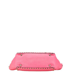 ヴァレンチノ ロックスタッズ ハンドバッグ ショルダーバッグ 2WAY ピンク レザー レディース Valentino 【中古】