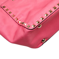 ヴァレンチノ ロックスタッズ ハンドバッグ ショルダーバッグ 2WAY ピンク レザー レディース Valentino 【中古】