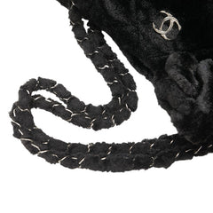 シャネル マトラッセ カメリア ココマーク チェーン トートバッグ ショルダーバッグ ブラック フェイクファー レディース CHANEL 【中古】