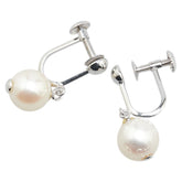 K14WG ホワイトゴールド アコヤパール7.5~7.6mm イヤリング レディース 【中古】