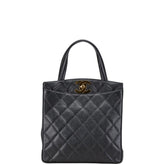 シャネル マトラッセ トートバッグ ハンドバッグ ブラック キャビアスキン レディース CHANEL 【中古】