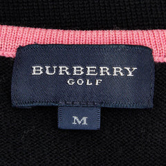 バーバリー ニット セーター サイズ:M ブラック ピンク ウール レディース BURBERRY 【中古】