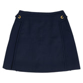 トリーバーチ スカート サイズ:4 ネイビー ポリエステル ウール レディース Tory Burch 【中古】