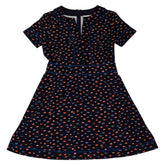 トリーバーチ ワンピース 半袖 サイズ:S ネイビー マルチカラー コットン レディース Tory Burch 【中古】