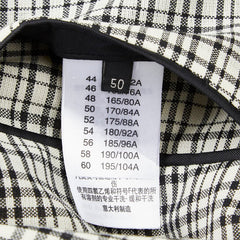 ダンヒル チェック 背抜き ジャケット パンツ セットアップ ホワイト ブラック ウール モヘヤ メンズ Dunhill 【中古】