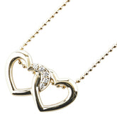 ディオール K18YG イエローゴールド ダイヤ0.134ct ハート モチーフ ペンダントネックレス レディース Dior 【中古】