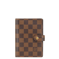ルイ ヴィトン ダミエ アジェンダPM 手帳カバー R20700 ブラウン PVC レザー レディース LOUIS VUITTON 【中古】