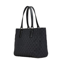 グッチ GGキャンバス トートバッグ ショルダーバッグ 113017 ブラック キャンバス レザー レディース GUCCI 【中古】