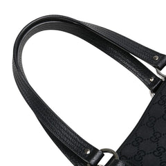 グッチ GGキャンバス トートバッグ ショルダーバッグ 113017 ブラック キャンバス レザー レディース GUCCI 【中古】