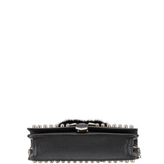 フェンディ モンスター カールラガーフェルド ウォレットチェーン 8M0346 ブラック マルチカラー レザー ファー レディース FENDI 【中古】
