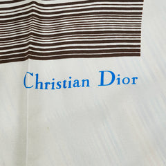 ディオール スカーフ アイボリー マルチカラー シルク レディース Dior 【中古】
