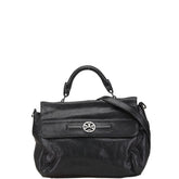 トリーバーチ ハンドバッグ ショルダーバッグ 2WAY ブラック レザー レディース Tory Burch 【中古】