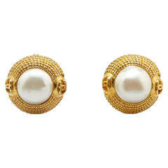 シャネル ココマーク パール イヤリング ゴールド メッキ レディース CHANEL 【中古】