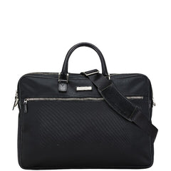 バーバリー ノバチェック ビジネスバッグ ショルダーバッグ 2WAY ブラック ナイロン レザー レディース BURBERRY 【中古】