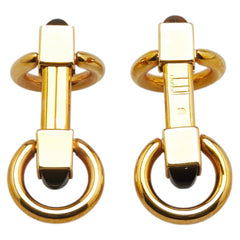 ダンヒル ロング シェイプ カフス ゴールド メッキ メンズ Dunhill 【中古】